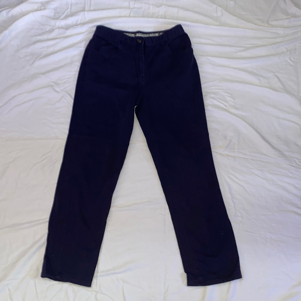 dark blue jeans